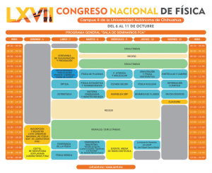 LXVII Congreso Nacional de Física Sociedad Mexicana de Física